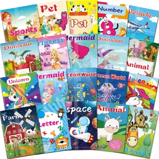 Kalysky 20Pack Coloring Books for Kids Ages 4-8 (5.1 x 7 inch)