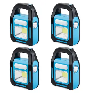 TANSOREN 4 Pack 3 in 1 Solar USB Rechargeable Brightest COB LED Camping Lantern