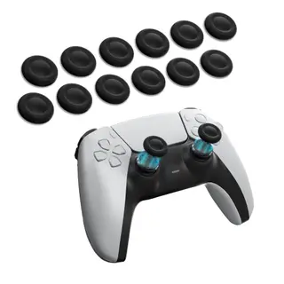 12-Pack Black Joystick Replacement Caps Compatible with PS4/PS5 - Non-Slip