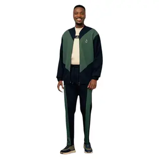 Polo Men Sport Tracksuit Set - Navy / Green - M