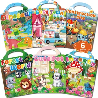 Kalysky 6 Pack Reusable Sticker Book
