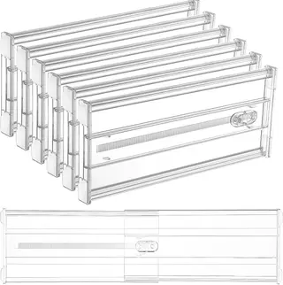 Vtopmart 6" Tall Upgrade Drawer Dividers, 12.8"-22.3" Expandable, 6 Pack – 8 – Regular-4"