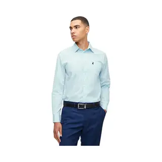 Polo Mens LS Pocket Work Shirt - Light Blue - 2XL