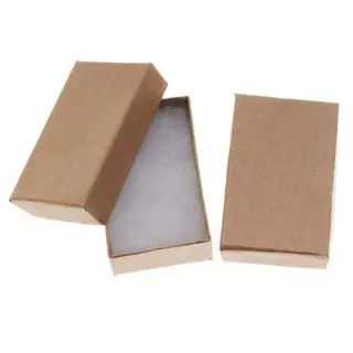 RJ Displays- 20 Pack Cotton Filled Brown Kraft Box for Pocket Watch
