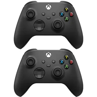 Microsoft Xbox Core Wireless Controller 2-Pack Bundle – Carbon Black – Xbox Series X|S, Xbox One, and Windows Devices