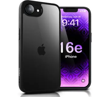 ORRO Slim Clear Case Compatible with iPhone 16e - Black Edge