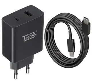 TechZA 35W Duo Super Fast USB-C& USB-A Power Dual Port Fast Charger-TZC04