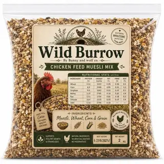 Bunny & Wolf Co. Wild Burrow Chicken Feed Muesli Mix 2kg