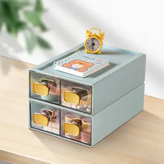 2PACK Stackable Storage Drawers for Desk 6.5"x9"x3" Small Storage