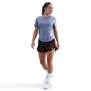 Nike Women's Tempo Swoosh Run Dri-FIT Short-Sleeve Running T-Shirt - World Indigo/White - XS