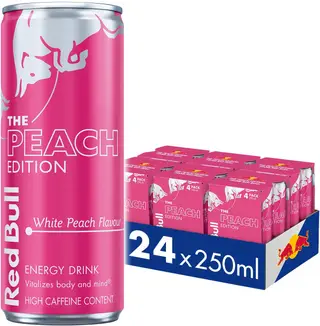 Red Bull Energy Drink The Peach Edition 250 ml Case (Pack of 24)