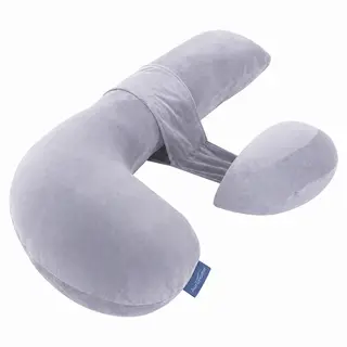 AuraHome F-Shaped Pregnancy Full Body Pillow for Sleeping with Soft Cover