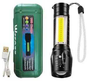 Wrrozz Led Flashlight Rechargeable USB Mini Torch Light