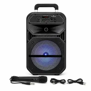 DIGIMARK 10-Inch Trolley Bluetooth Speaker Mic LED FM USB DGM-K383