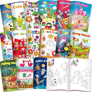 Kalysky 15Pack Bulk Coloring Books (5.9 (x) 8.5 inch) for Kids Ages 2-4 4-8