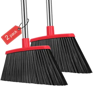 NACENA Heavy Duty Broom, 55 Inch Long Handle Outdoor Large Angle Brooms, Commercial Broom for Sweeping Indoor