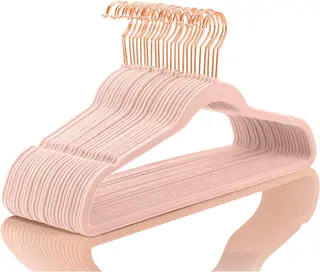 MIZGI Premium Velvet Hangers (50 Pack) Heavy Duty, e Saving Clothes Hangers