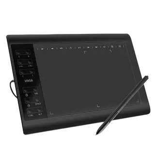 Graphics Drawing Tablet 10x6 Inch with Battery-Free Stylus 12 Hot Key