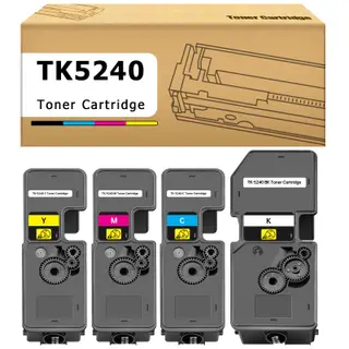 Compatible TK-5240 TK5240 4-Pack Toner Cartridge Replaced for Kyocera