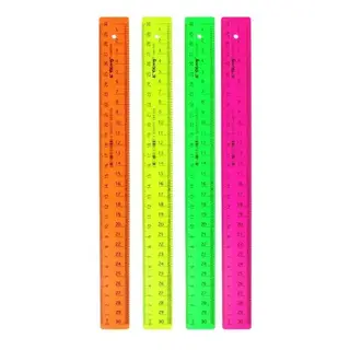 20cm Flexible Ruler Plastic Ruler Set Assorted Colour Ruler for School