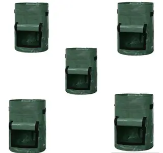 Garden Innovate 5-Pack 40L Grow Bags - High-Quality 200 GSM Polyester