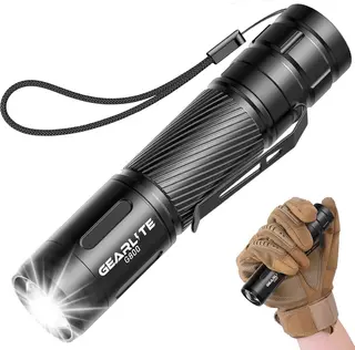 GEARLITE Torches LED Super Bright, 2000LM LED Torch Rechargeable with 3 Lighting Modes, Long Battery Life