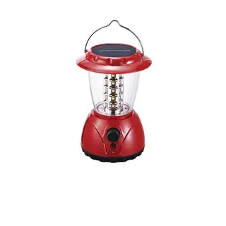 Eurolux Solar Rechargeable LED Lantern, 120 mm Size, Red