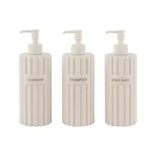 Casa -3Pc 450ml Dispenser Bottle Set | BodyWash, Shampoo, Conditioner