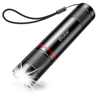 Blukar LED Torch Rechargeable, 2000L Super Bright Adjustable Focus Torches | 4 Lighting Modes, Long Battery Life