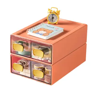 2PACK Stackable Storage Drawers for Desktop 6.5Wx9Lx3H Plastic Desk