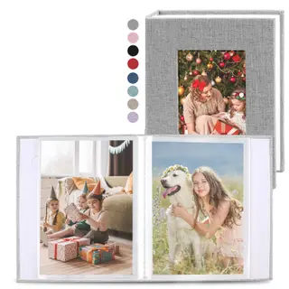 vivinin 2 Pack Photo Album 4x6, Linen Cover Photo Album, Small Photo Album Book for 36 Pockets Hold 72 Pictures