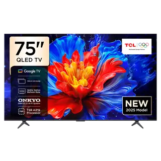 TCL 75" P8K 144Hz 4K QLED Google Smart TV with ONKYO 2.1
