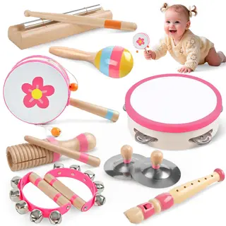 Toddlers Musical Instruments for 18 Month+ Girl,Baby Montessori Wooden Toys