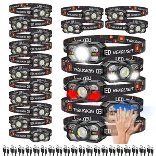 KunHe 20 Pack Headlamp Flashlight Head Lamps led Rechargeable