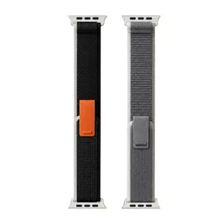 2-Pack Black Velcro Nylon Straps Compatible with Apple Watch -42/44/45/49mm