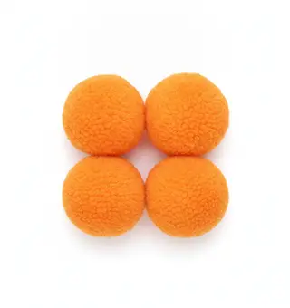 2 Packs Plush Pom-Pom Cat Toys - 4 Large Colourful Balls