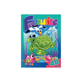 Favourite Colouring Book 48 Pages 3 Pack | Ocean Animal Theme, Kids Activity Book