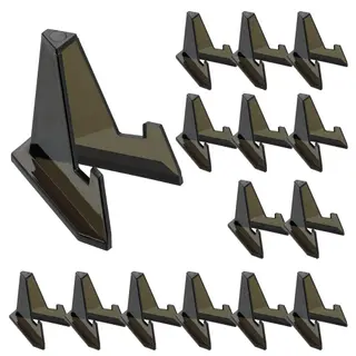 Hipiwe 15 Packs Acrylic Easel Stands Clear Mini Coin Display Easel