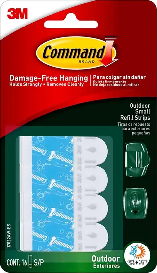 Command Outdoor Light Clips, 20 Clear Clips and 24 Command Strips