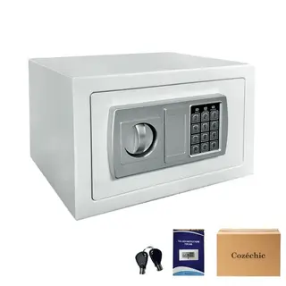 Cozéchic - Smart Digital Safe Box Security Lock Box Anti-Theft Money Box - Silver