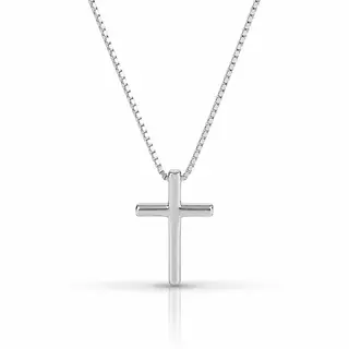 CHARMFUL Minimal Cross Sterling Silver 925 Necklace