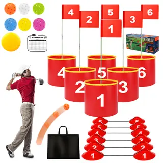 FINCOME 6 Holes Golf Practice Game with Flag