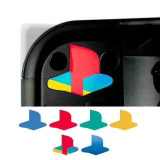 Glistco Retro Sticker Underlay - Glossy Vinyl Decal Compatible with Original PS5 (6 Pack)
