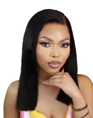 Bresilienne 16In Brazilian Hair Glueless Straight13x4 Full Frontal Lace Wig