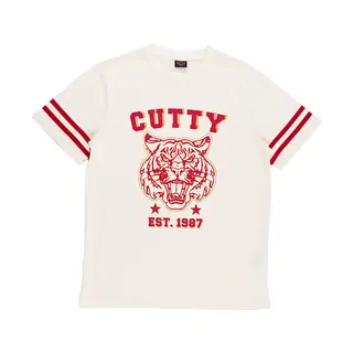 Cutty Mens Estaban Short Sleeve T-Shirt - Cream - L