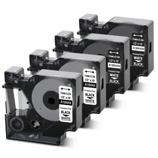 Rhino 4200 5000 5200 6000 3000 Label Tape Replacement for Dymo 18444 1805435 Permanent Vinyl Rhino Work with Industrial Label Maker Tape S0718600 Rhin