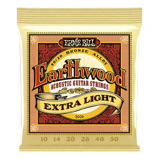 Ernie Ball Earthwood Acoustic Guitar Strings, 10-50 Extra Light Gauge