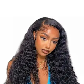 20" Waterwave Human Hair 13x4 Glueless Frontal Wigs -Golden Perfect