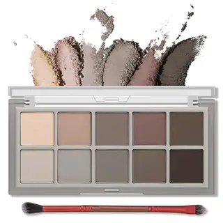 Erinde 10 Colors Matte Eyeshadow Palette, Grey Taupe Mavue Nude Eye Shadow for Older Women