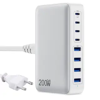 200W USB-C GaN III 8-Port Fast Charging Station (Supports PD 65W)